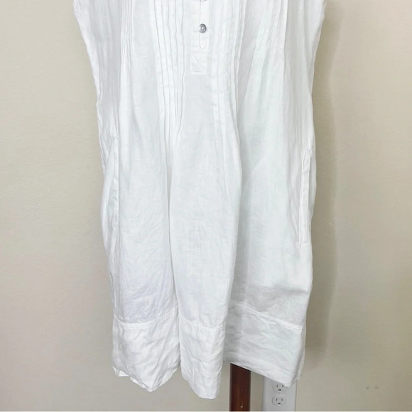 Quince 100% Organic Cotton Gauze Sleeveless Swing Dress Ivory Size Large - Picture 8 of 15